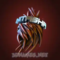 nitasha in Red Twisted style - 3D name wallpaper
