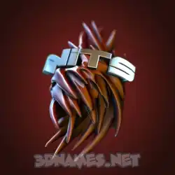 nits in Red Twisted style - 3D name wallpaper