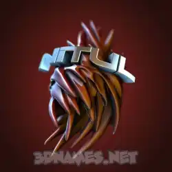 nitul in Red Twisted style - 3D name wallpaper