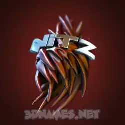 nitz in Red Twisted style - 3D name wallpaper