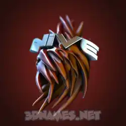 nive in Red Twisted style - 3D name wallpaper