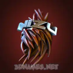 nizu in Red Twisted style - 3D name wallpaper
