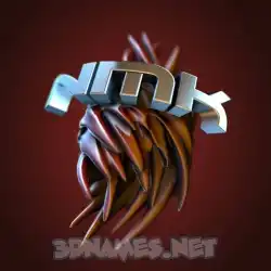 nmk in Red Twisted style - 3D name wallpaper