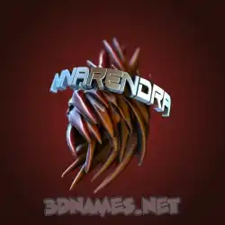 nnarendra in Red Twisted style - 3D name wallpaper