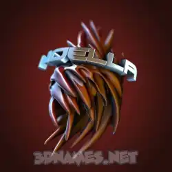 noella in Red Twisted style - 3D name wallpaper