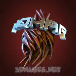 nohar in Red Twisted style - 3D name wallpaper