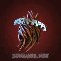 noorhappy in Red Twisted style - 3D name wallpaper