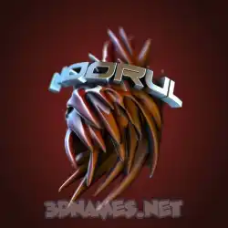 noorul in Red Twisted style - 3D name wallpaper