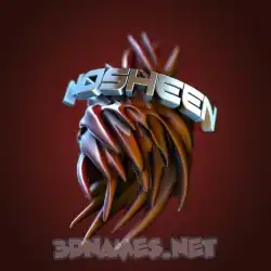nosheen in Red Twisted style - 3D name wallpaper