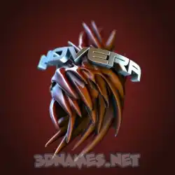 novera in Red Twisted style - 3D name wallpaper