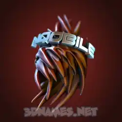 nqobile in Red Twisted style - 3D name wallpaper