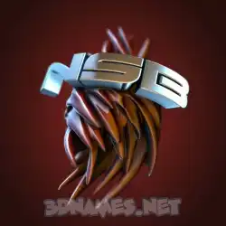 nsb in Red Twisted style - 3D name wallpaper