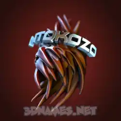 ntokozo in Red Twisted style - 3D name wallpaper