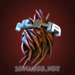 nuha in Red Twisted style - 3D name wallpaper
