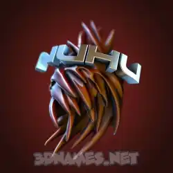 nuhu in Red Twisted style - 3D name wallpaper