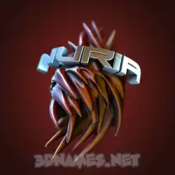 nuria in Red Twisted style - 3D name wallpaper