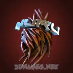 nuru in Red Twisted style - 3D name wallpaper