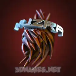 nuzra in Red Twisted style - 3D name wallpaper