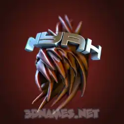 nyah in Red Twisted style - 3D name wallpaper