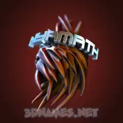 nyamath in Red Twisted style - 3D name wallpaper