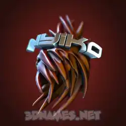 nyiko in Red Twisted style - 3D name wallpaper