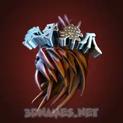 张牙舞爪 in Red Twisted style - 3D name wallpaper