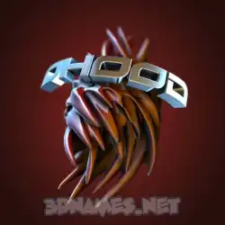 ohood in Red Twisted style - 3D name wallpaper