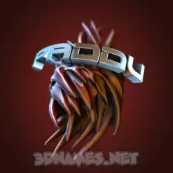 paddu in Red Twisted style - 3D name wallpaper