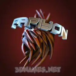 papiyon in Red Twisted style - 3D name wallpaper