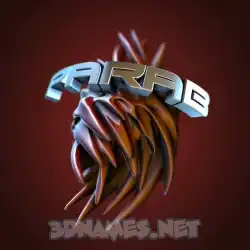 parab in Red Twisted style - 3D name wallpaper