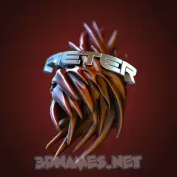 pieter in Red Twisted style - 3D name wallpaper