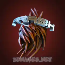 prabh in Red Twisted style - 3D name wallpaper