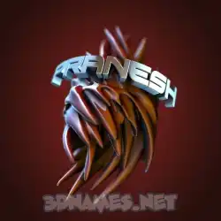 pranesh in Red Twisted style - 3D name wallpaper
