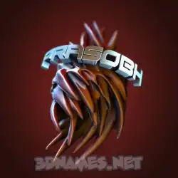 prasobh in Red Twisted style - 3D name wallpaper