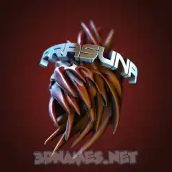 prasuna in Red Twisted style - 3D name wallpaper