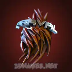 praval in Red Twisted style - 3D name wallpaper
