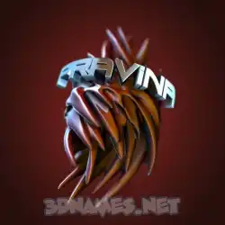 pravina in Red Twisted style - 3D name wallpaper