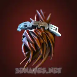 rafael in Red Twisted style - 3D name wallpaper