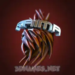 raima in Red Twisted style - 3D name wallpaper