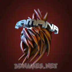 ramana in Red Twisted style - 3D name wallpaper