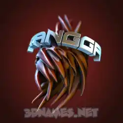 rangga in Red Twisted style - 3D name wallpaper