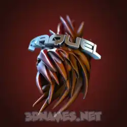 raquel in Red Twisted style - 3D name wallpaper