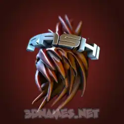 rashi in Red Twisted style - 3D name wallpaper