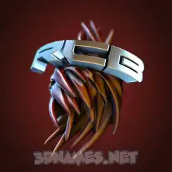 rcb in Red Twisted style - 3D name wallpaper