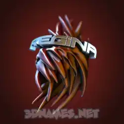 regina in Red Twisted style - 3D name wallpaper