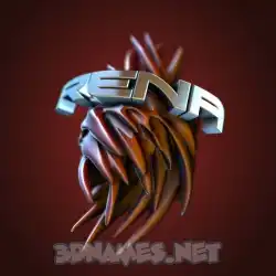 rena in Red Twisted style - 3D name wallpaper