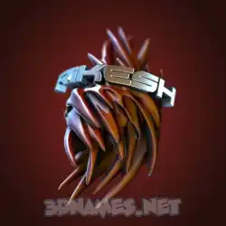 rikesh in Red Twisted style - 3D name wallpaper