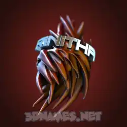 rinitha in Red Twisted style - 3D name wallpaper