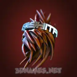 rishita in Red Twisted style - 3D name wallpaper