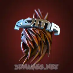roma in Red Twisted style - 3D name wallpaper